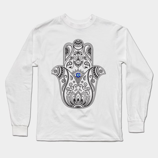 Hamsa me Long Sleeve T-Shirt by SeeNoEvilCouture